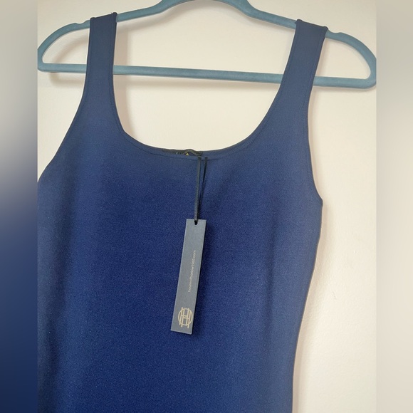House of Harlow 1960 Bodycon Scoop Nevk Midi Dress Navy Size Small - Picture 7 of 9